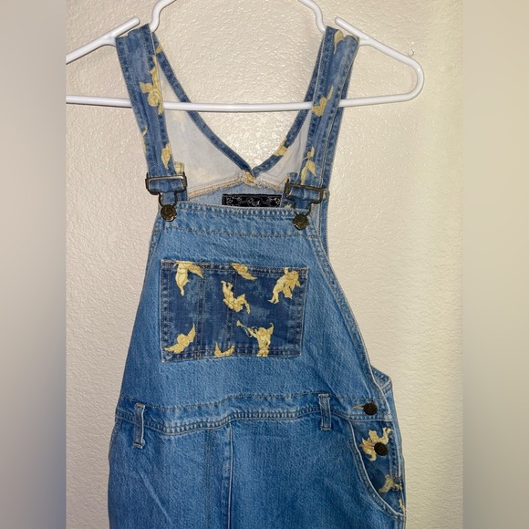 Vintage angel NOT GUILTY print denim overalls - Picture 1 of 4